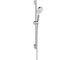 Hansgrohe Crometta glijstangset m. handdouche ø10cm m. 3 straalsoorten 72cm m. doucheslang chroom
