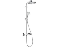 hansgrohe Crometta S - Showerpipe - 240mm - 1 straalfunctie - Chroom - Met thermostaat