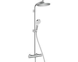 Hansgrohe Crometta S240 Vario Showerpipe douchesysteem thermostaat hoofddouche Crometta S 240 Rain douchearm lengte 350 mm Crometta Vario handdouche doucheslang chroom
