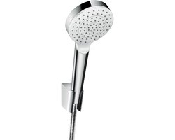 Hansgrohe Crometta - Set van douchekop, houder en slang, EcoSmart, wit/chroom 26569400