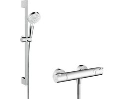hansgrohe Crometta Vario Renovatieset 1001 Cl - Thermostaat - Ecostat thermostaat - 65 cm - wit / Chroom