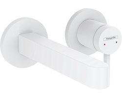 hansgrohe Finoris - Inbouw Wastafelmengkraan - Ééngreeps bediening - Met afvoerplug - 168mm - Mat Wit