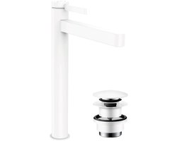 hansgrohe Finoris - Wastafelmengkraan - Ééngreeps bediening - Met afvoerplug - 260mm - Mat Wit