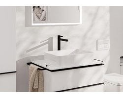 hansgrohe Finoris - Wastafelmengkraan - Ééngreeps bediening - Met afvoerplug - 260mm - Mat Zwart