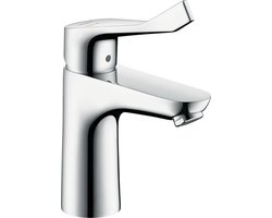 Hansgrohe Focus Cares wastafelkraan 100 CoolStart met verlengde greep 12.1cm EcoSmart chroom