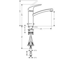 Hansgrohe Focus M41 - Keukenkraan, chroom 31804000
