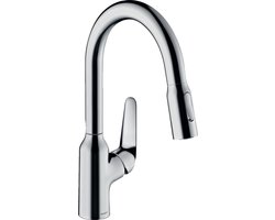 hansgrohe Focus M42 - Keukenmengkraan - Ééngreeps bediening - 180mm - Uittrekbare vuistdouche - Chroom