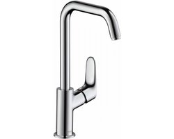 hansgrohe Focus - Wastafelmengkraan - Ééngreeps bediening - Met trekwaste - 240mm - Draaibare uitloop - Chroom