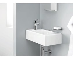 Hansgrohe Logis 1-gats wastafelkraan 100 met waste m. vaste uitloop voorsprong 10.8cm chroom
