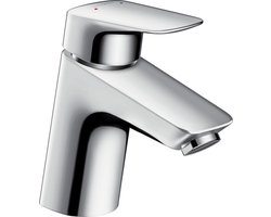 hansgrohe Logis ééngreeps wastafelmengkraan 70 met wastegarnituur - chroom - voorsprong uitloop 107 mm