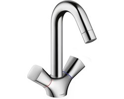 hansgrohe logis wastafelkraan 180 met waste chroom 71222000