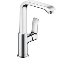 hansgrohe Metris ééngreeps wastafelmengkraan 230 hoge uitloop en push-open afvoergarnituur - voorsprong uitloop 155 mm