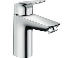 Hansgrohe MyCube 1-gats wastafelkraan l-size met waste m. vaste uitloop voorsprong 10.8cm chroom