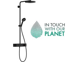 hansgrohe Pulsify S Showerpipe 260 1jet EcoSmart met ShowerTablet Select 400 mat zwart