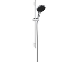 Hansgrohe Rainfinity glijstangset m. 130 3jet handdouche 65cm m. push schuifstuk en doucheslang 160cm chroom