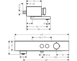 Hansgrohe ShowerTablet Select 400 Badmengkraan Brushed Bronze