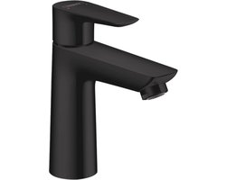hansgrohe Talis E - Wastafelmengkraan - Ééngreeps bediening - CoolStart energiebesparend - Met trekwaste - 110mm maat - Mat Zwart