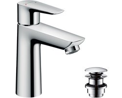 hansgrohe Talis E - Wastafelmengkraan - Ééngreeps bediening - Met afvoerplug - 110mm maat - Chroom