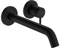 hansgrohe Tecturis S - Inbouw Wastafelkraan - voor wandmontage - Ééngreeps bediening - 22,5 cm uitloop - Mat Zwart