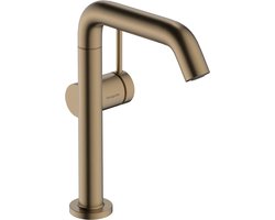 hansgrohe Tecturis S - Wastafelkraan - Ééngreeps bediening - CoolStart energiebesparend - Met afvoerplug - 210mm maat - Draaibare uitloop - Brushed Bronze