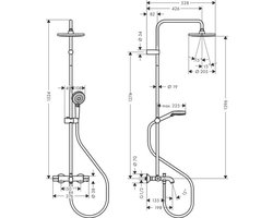Hansgrohe Vernis Blend - Doucheset Showerpipe 200 met badthermostaat, EcoSmart, chroom 26079000