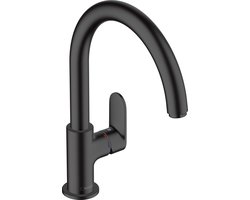 hansgrohe Vernis Blend M35 - Keukenmengkraan - Ééngreeps bediening - 210mm maat - Draaibare uitloop - 1 straalfunctie - Mat Zwart
