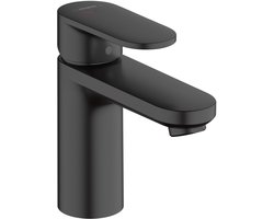 hansgrohe Vernis Blend - Wastafelmengkraan - Ééngreeps bediening - CoolStart energiebesparend - Met trekwaste - 100mm maat - Mat Zwart