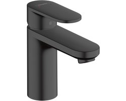 hansgrohe Vernis Blend - Wastafelmengkraan - Ééngreeps bediening - Met trekwaste - 100mm maat - Mat Zwart