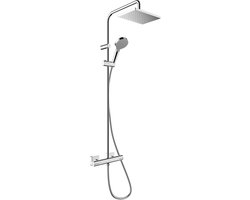 hansgrohe Vernis Shape - Showerpipe - 230mm maat - 1 straalfunctie - Chroom - Met thermostaat