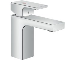 hansgrohe Vernis Shape - Wastafelmengkraan - Ééngreeps bediening - Met trekwaste - 100mm maat - Chroom