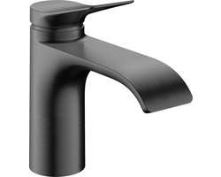 hansgrohe Vivenis ééngreeps wastafelkraan 80 CoolStart zonder waste Brushed Black Chrome