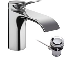 Hansgrohe Vivenis - Wastafelkraan 80, incl. afvoergarnituur, EcoSmart, chroom 75010000
