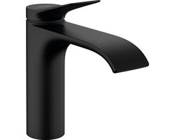 hansgrohe Vivenis - Wastafelmengkraan - Ééngreeps bediening - Met trekwaste - 110mm maat - Mat Zwart