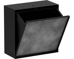 hansgrohe XtraStoris Rock afvalemmer, inbouw, betegelbare deur, 390x140x390mm, 6 liter inhoud, 56090670