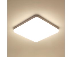 Haobosic - 32W LED-plafondlamp 3600LM, 4500K natuurlijk licht IP54 waterdicht, plafondlamp voor badkamer, keuken, gang, balkon, 25 cm