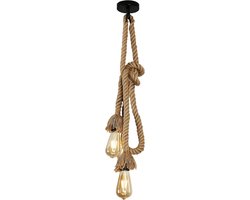 Haobosic - Hanglamp - Touw design - 2-delige armatuur - E27 fittingen