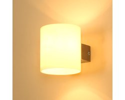 Haobosic - Houten wandlamp voor binnen, 3000K/4500K/6500K, dimbaar in 3 kleuren, LED-wandlamp voor trap in de woonkamer (met 12W-lamp)