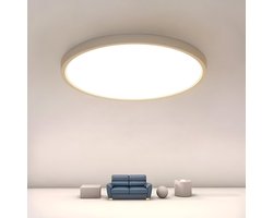 Haobosic - LED-plafondlamp, 32W, 4000K, 2800 LM, ronde, platte plafondlamp, 30 cm x 2,5 cm, ultraslank, neutrale lichtbron voor woonkamer, slaapkamer, gang