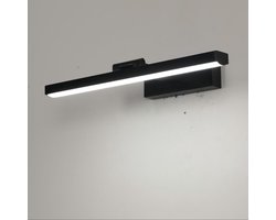 Haobosic - Spiegelverlichting - Lange LED strip - Zwarte behuizing - 8W Wit licht