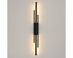 Haobosic - Wandlamp - Drie kleuren verlichting - Zwarte uitvoering - 8W LED