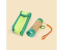 Hape Handgegenereerde Zaklamp - Duurzame Kinderzaklamp van Bamboe, Geen Batterijen Nodig, 4 Jaar+