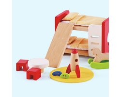 Hape Kinderkamer Poppenhuis Meubels - 14-delig speelset voor kinderen vanaf 3 jaar