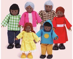 Hape Poppenfamilie - Donkere huidskleur