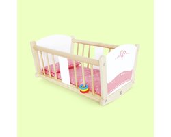 Hape Poppenwieg - Houten Schommelwieg voor Poppen, Speelgoed voor Kinderen vanaf 3 Jaar