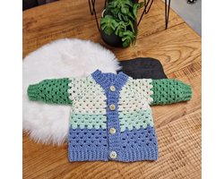 Happy Bebie | Newborn | Baby | Jasje | Vestje | Kraamkado | Gehaakt | Handmade