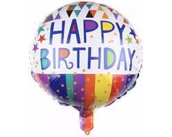 Happy Birthday folie ballon rond 45 cm