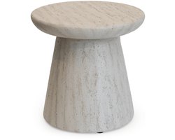 Happy Cocooning Bijzettafel Round Travertin - Bijzettafel Vuurtafel - 45x45x45 cm