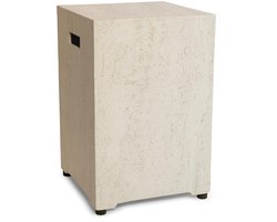 Happy Cocooning Gasfles Cover Square - Bijzetset / Side Table - Travertin Look - 40x40x55 cm