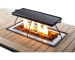 Happy Cocooning Grillplaat Inbouwbrander rechthoek 72 x 34 x 25 cm