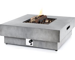 Happy Cocooning Hestia vierkant met ronde brander grijs 107 x 107 x 36 cm